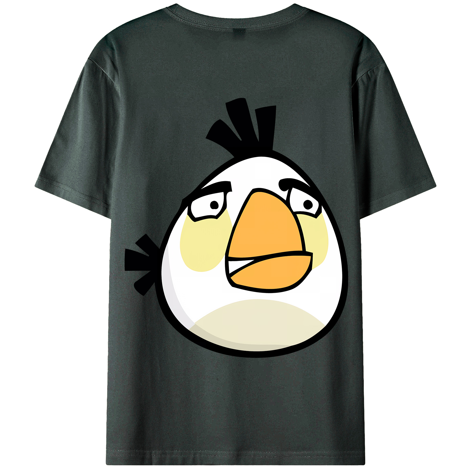 （画像用） Angry Birds アングリーバード 綿100％ メンズ半袖Tシャツ（バックプリント） 通気性